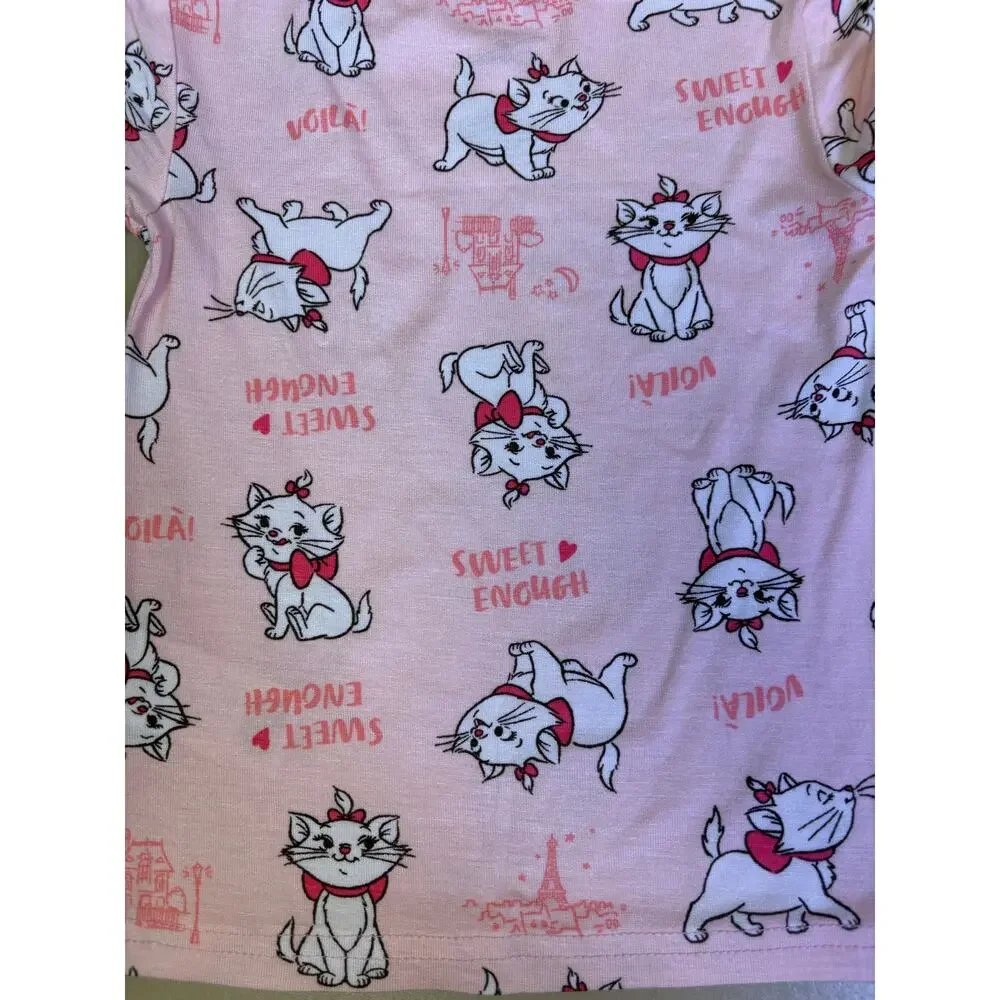 Toddler Girls Disney Aristocats Marie Pajama Set 2T Pink 2 Piece PJs NWT